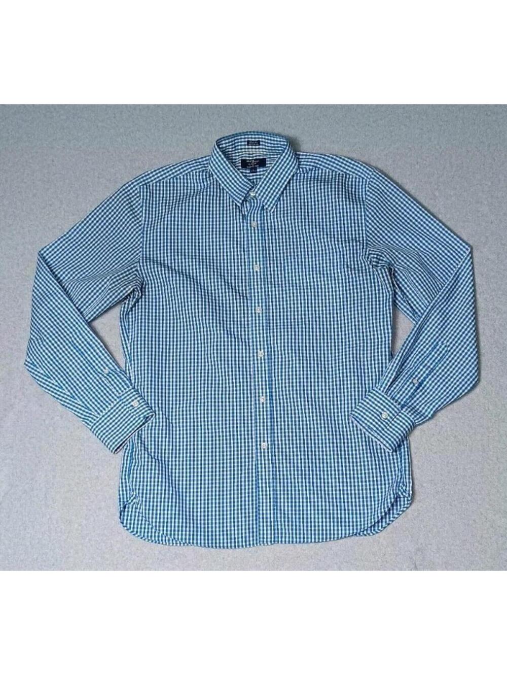 J Crew Thompson Shirting Wrinkle Free 80's 2 Ply Cotton Button Up Shirt Mens...